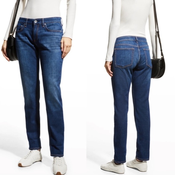 Rag & bone Dre Low Rise Slim Boyfriend jeans 25 dark blue new with tags - Picture 1 of 7
